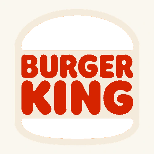 Burger King orange bun logo with wordmark