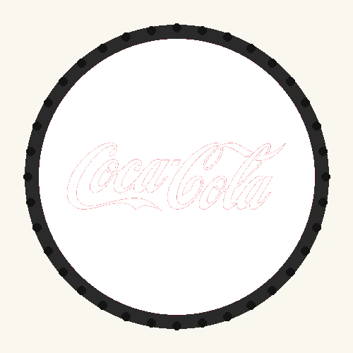 Coca-Cola red disc with Spencerian script