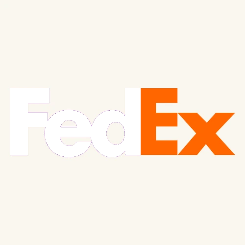 FedEx purple wordmark with hidden arrow