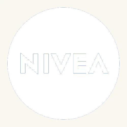 Nivea blue disc with white wordmark