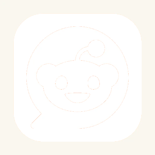 Reddit orangered icon with white Snoo mascot