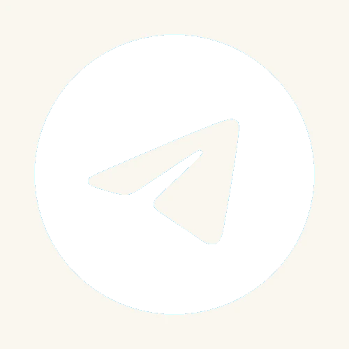 Telegram blue circle with paper plane