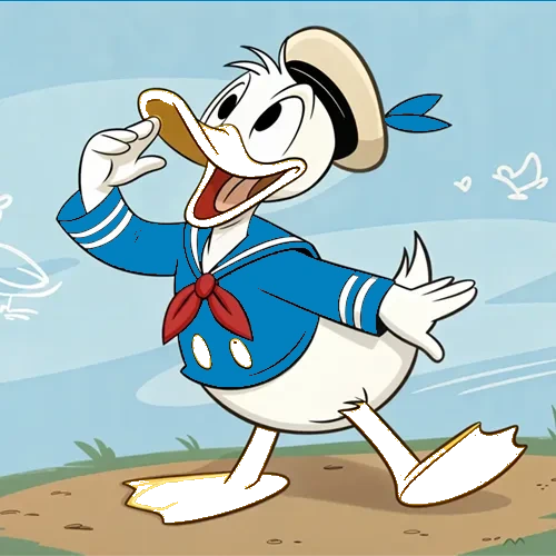 Donald Duck character reference image
