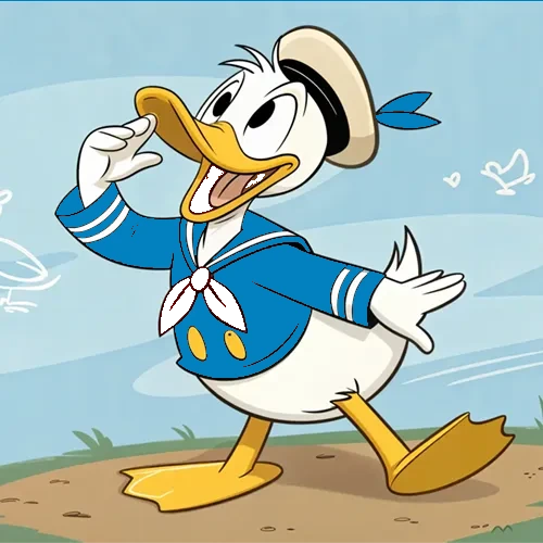 Donald Duck bow tie color reference
