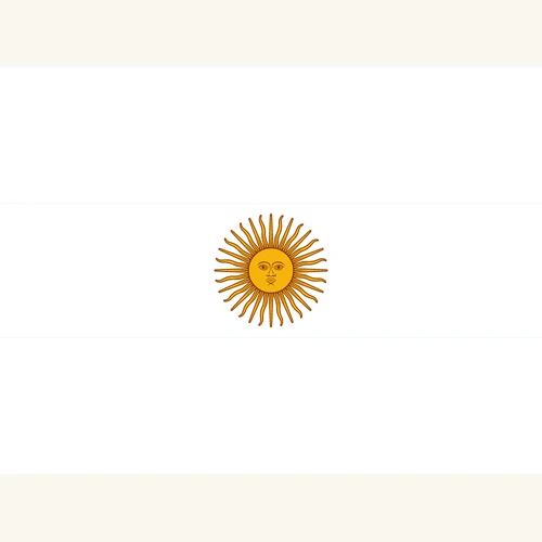 Flag of Argentina, sky blue and white with sun