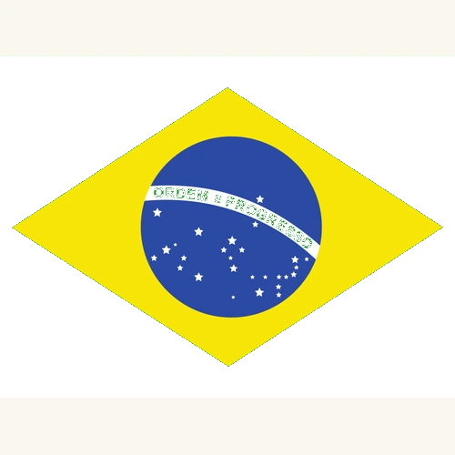 Flag of Brazil, green field with yellow rhombus