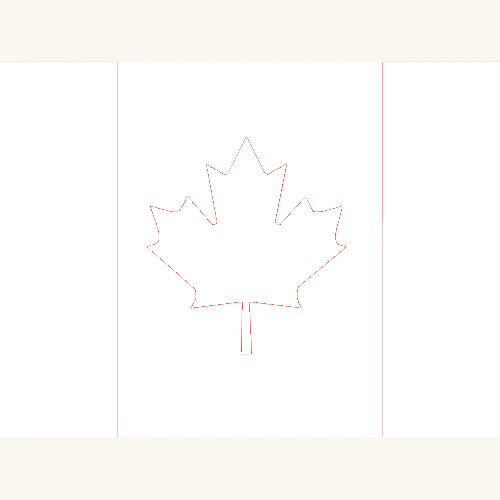 Flag of Canada, red bands and maple leaf