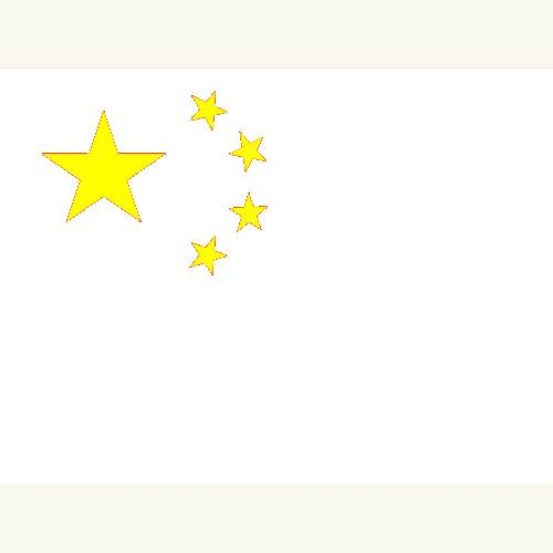 Flag of China, red field with yellow stars