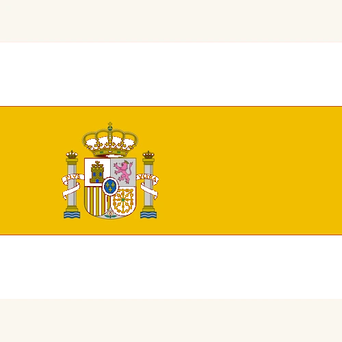 Flag of Spain, red and yellow with crest