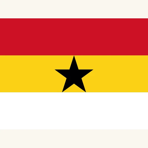 Flag of Ghana, red yellow green with black star
