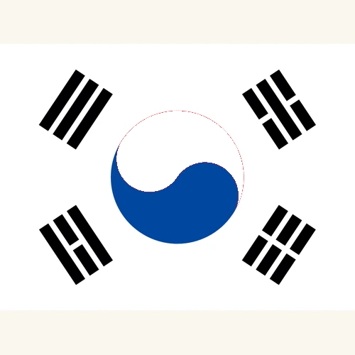 Flag of South Korea, red and blue taegeuk