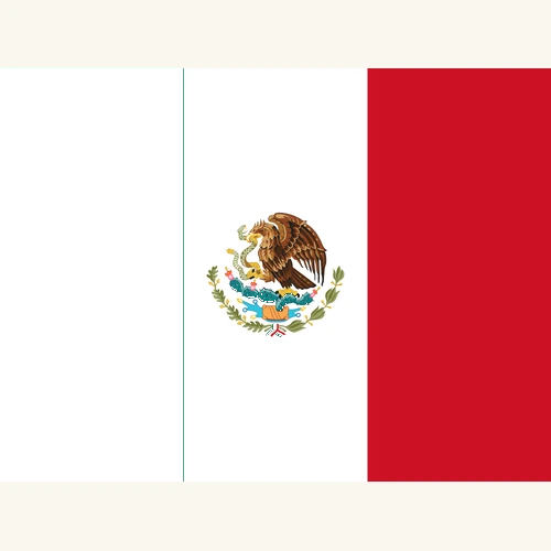 Flag of Mexico, green white red with eagle