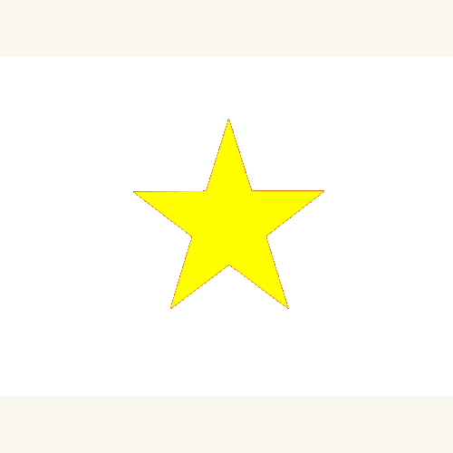 Flag of Vietnam, red field with yellow star